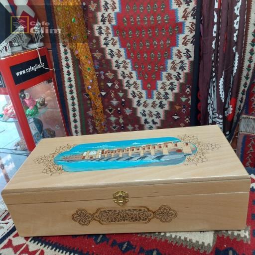    ماکت دست ساز چوبی خاتم کاری شده پل خواجو 1