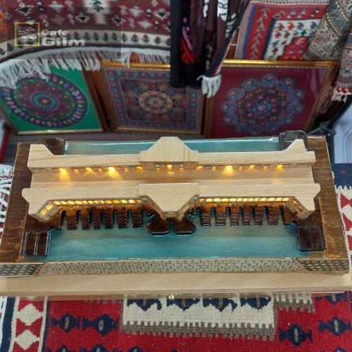    ماکت دست ساز چوبی خاتم کاری شده پل خواجو 6