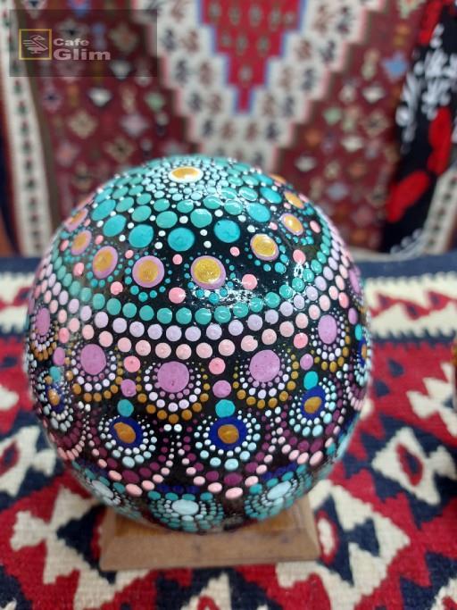 تخم شترمرغ نقطه کوبی شده طرح سزاریون