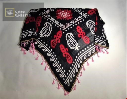 گلونی گل قرمز منگوله دار صورتی کد 1105