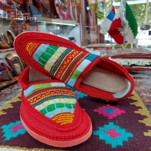 گیوه زنانه دست بافت طرح پارادایس کد 1179