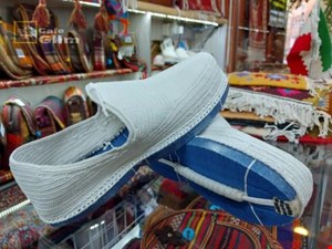 گیوه ( کلاش ) مردانه دست بافت کرمانشاه زیره آبی درجه یک  کد 1152