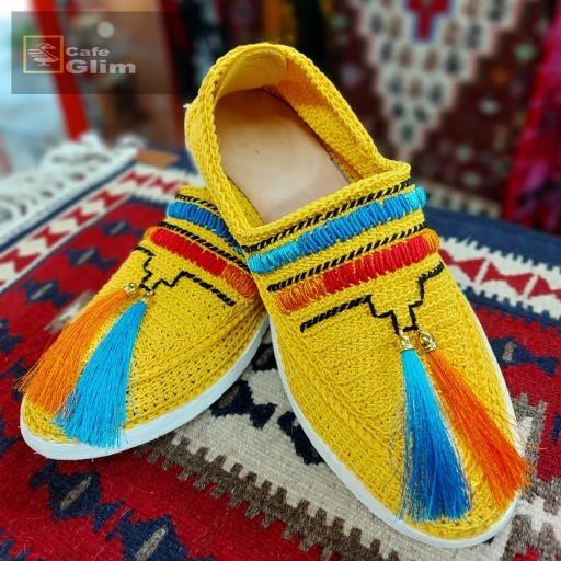 گیوه دست بافت زنانه و دخترانه طرح منگوله کد 1267