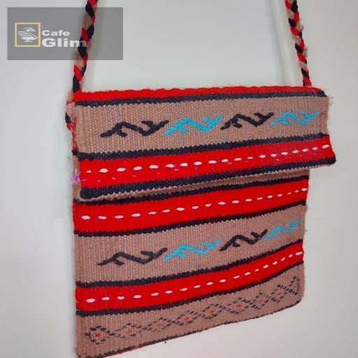  کیف شونی دست بافت گلیمی طرح لیزا 2