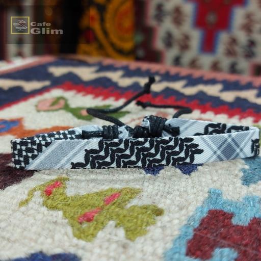 دستبند های دست بافت کردی طرح گلونی و لچکی کردی مدل 3