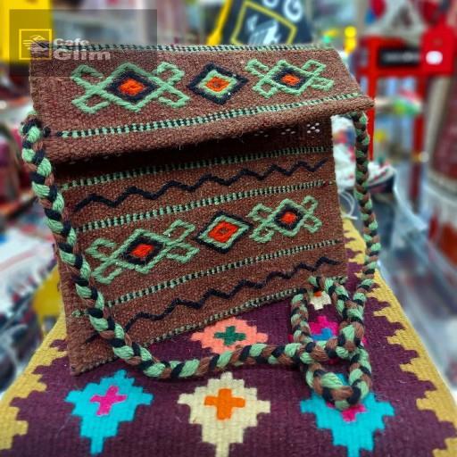 کیف گلیم دست بافت طرح مار کبری ایرانی کد 1192