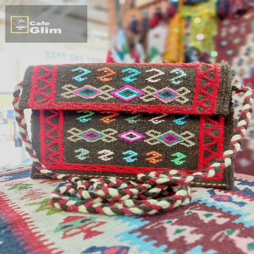کیف گلیم دست بافت طرح قو کد 1260