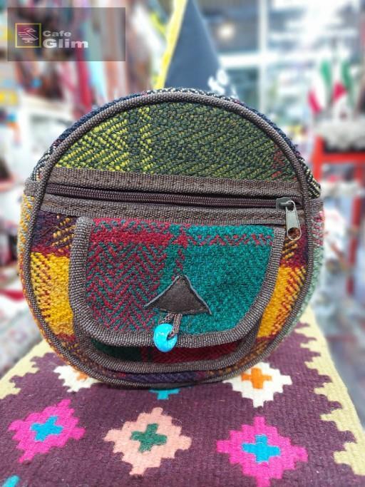 کیف جاجیمی گرد طرح سیرکل کد 1160 طرح 3