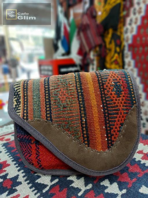 کیف جاجیمی دست بافت کرمانشاه طرح آرا کد 1283