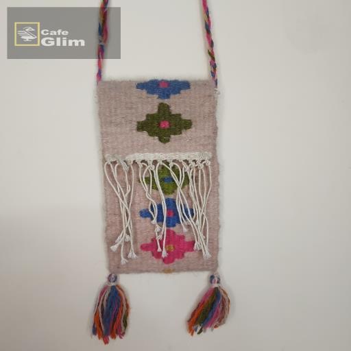 کیف جا موبایلی و کیف مدارک دست بافت گلیمی طرح آرتین مدل 4
