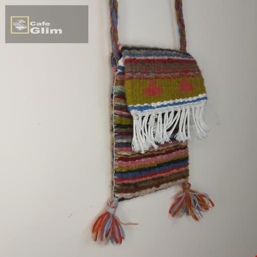 کیف جا موبایلی و کیف مدارک دست بافت گلیمی طرح آرتین کد 1315