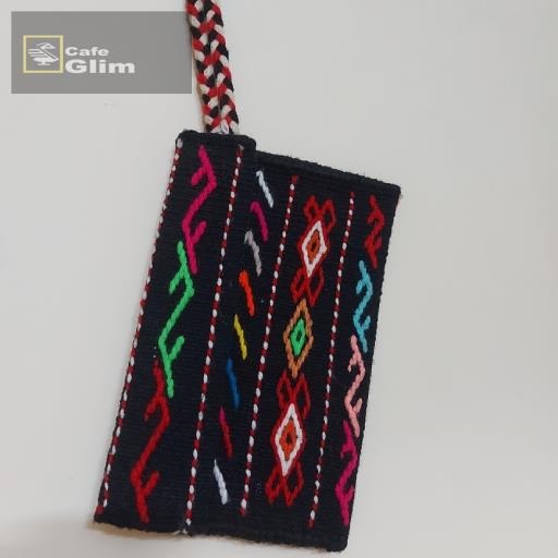 کیف دستی گلیمی دست بافت طرح پروانه مدل 1
