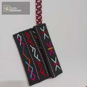 کیف دستی گلیمی دست بافت طرح پروانه کد 1306