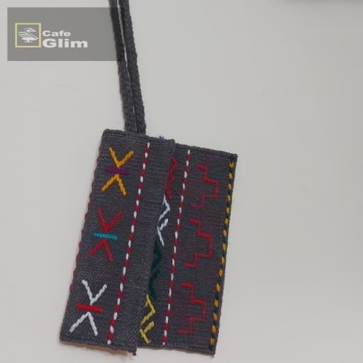 کیف دستی گلیمی دست بافت طرح پروانه مدل 3