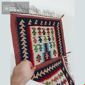 گلیم دست بافت پشمی هرسین طرح حوض نقاشی کد 1286